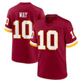 Tuec W.Commanders #10 Tress Way Player Burgundy Game Home Stitched Jerseys