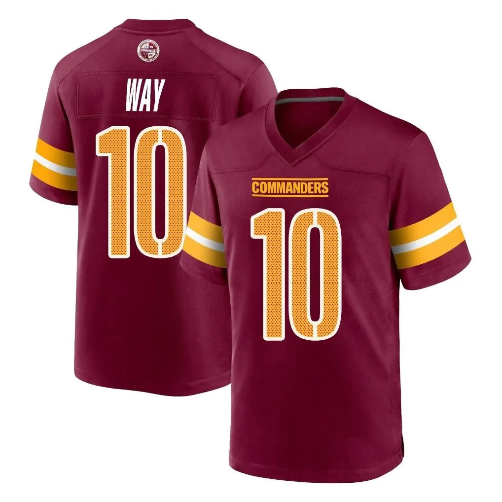 Tuec W.Commanders #10 Tress Way Player Burgundy Home Game Stitched Jerseys