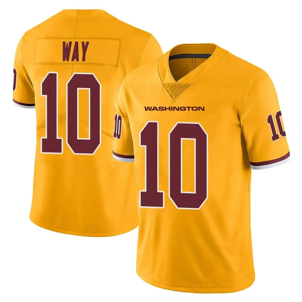 Tuec W.Commanders #10 Tress Way Player Gold Limited Color Rush Home Game Stitched Jerseys