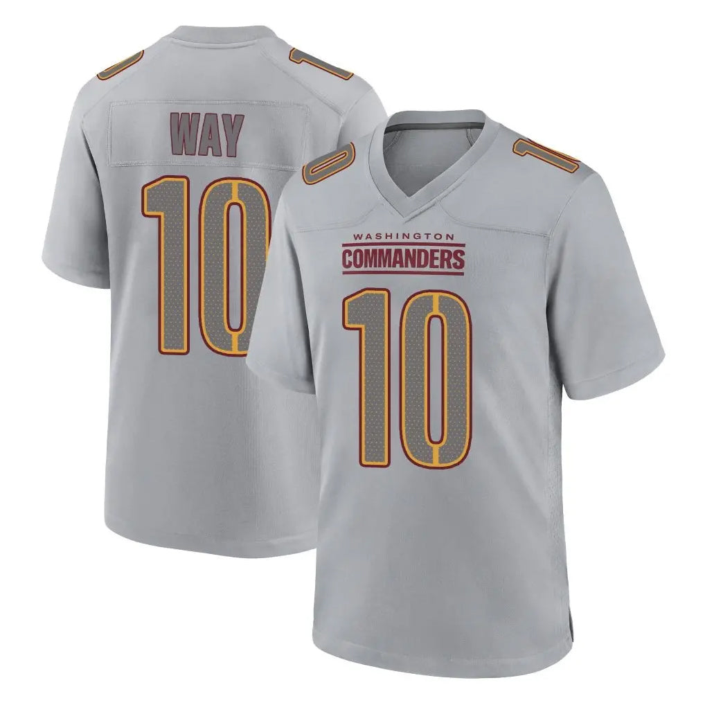 Tuec W.Commanders #10 Tress Way Player Gray Atmosphere Fashion Home Game Stitched Jerseys