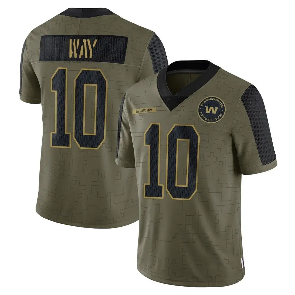 Tuec W.Commanders #10 Tress Way Player Olive Salute To Service Limited Game Stitched Jerseys