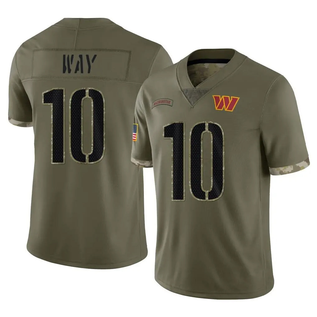 Tuec W.Commanders #10 Tress Way Player Olive Salute To Service Limited Home Game Stitched Jerseys
