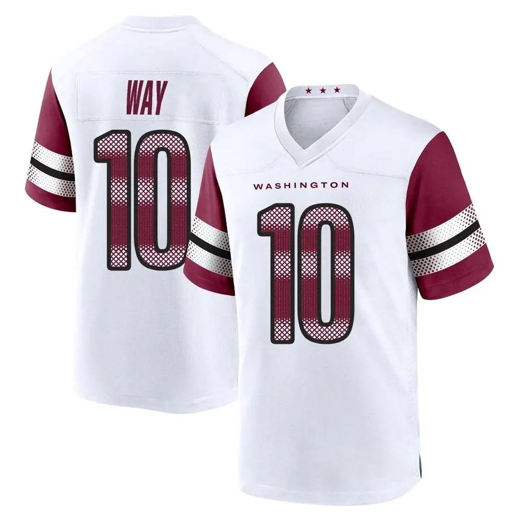 Tuec W.Commanders #10 Tress Way Player White Game Home Stitched Jerseys