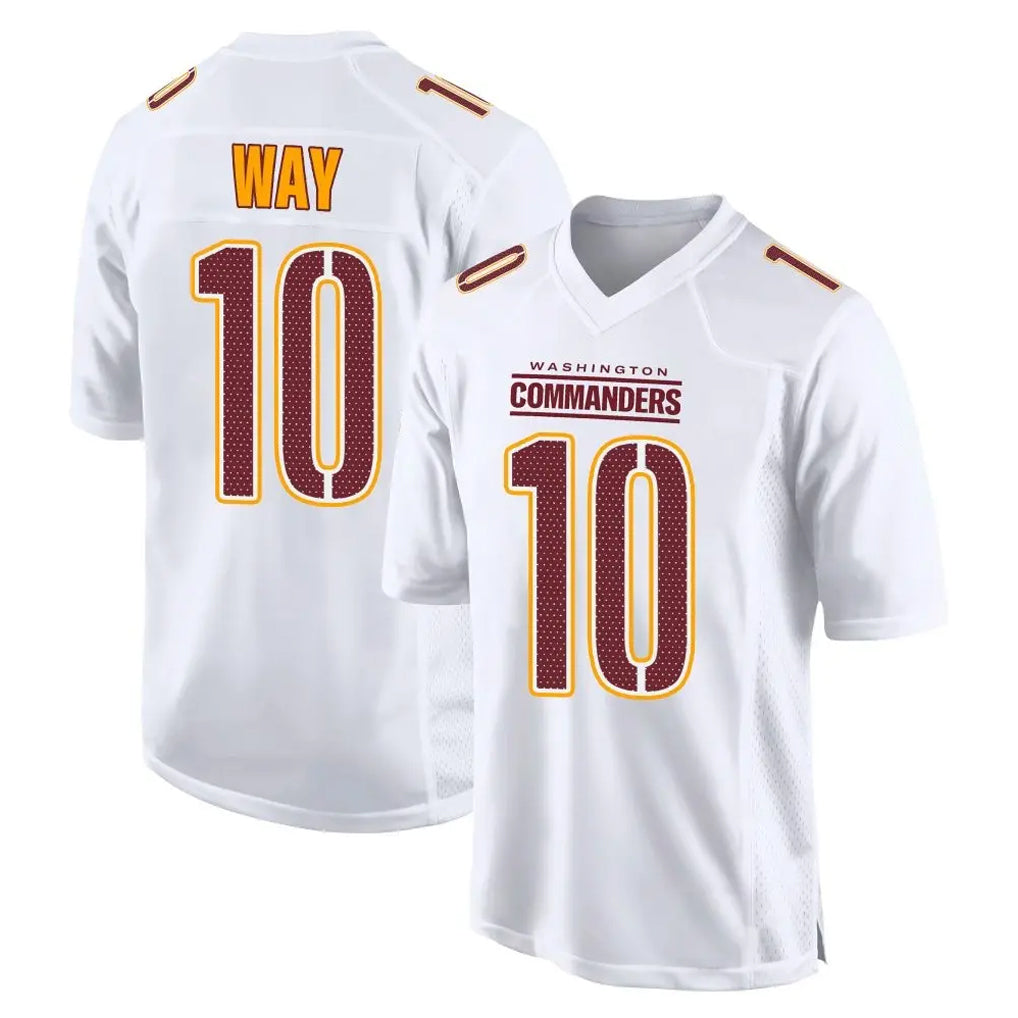 Tuec W.Commanders #10 Tress Way Player White Tundra Fashion Home Game Stitched Jerseys
