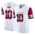 Tuec W.Commanders #10 Tress Way Player White Vapor F.U.S.E. Limited Home Game Stitched Jerseys