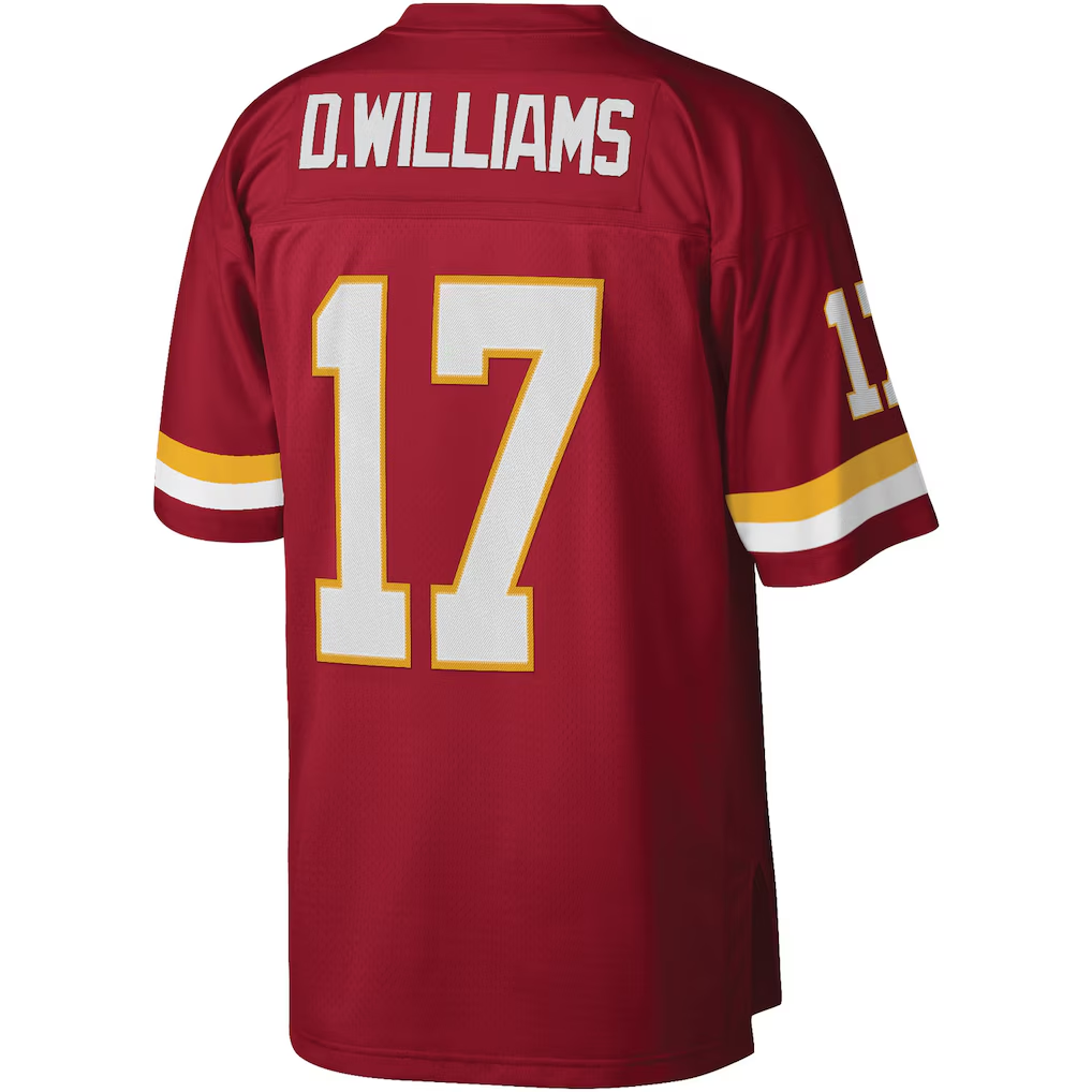 Tuec W.Commanders #17 Doug Williams Mitchell & Ness Burgundy Legacy Replica Stitched Puhic Jersey