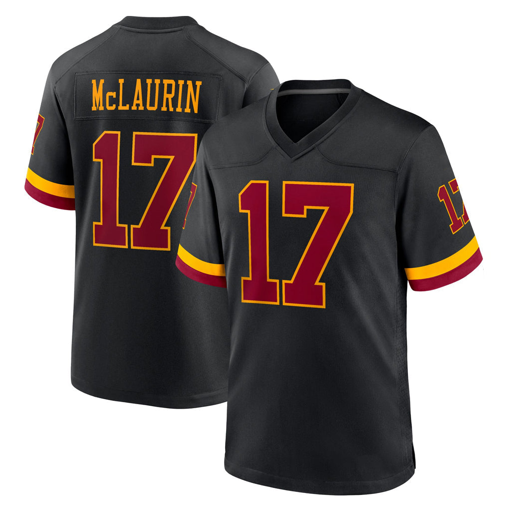 Tuec W.Commanders #17 Terry Mclaurin Player Black Limited Home Game Stitched Jerseys