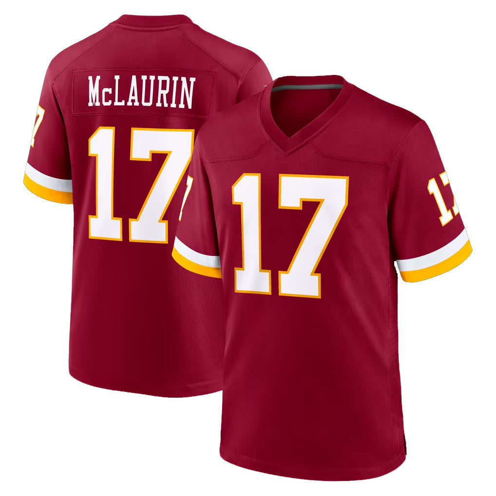 Tuec W.Commanders #17 Terry Mclaurin Player Burgundy Game Home Stitched Jerseys