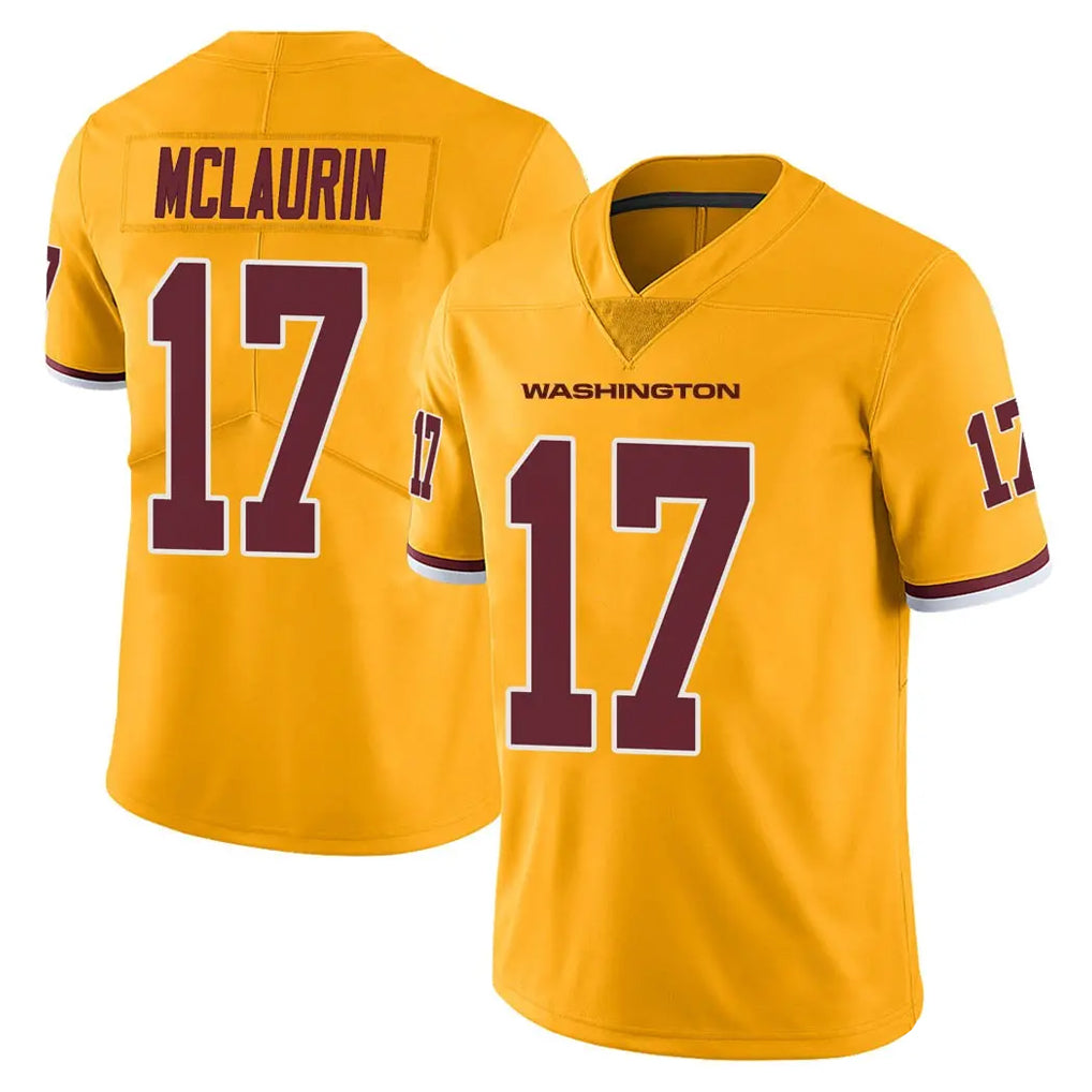 Tuec W.Commanders #17 Terry Mclaurin Player Gold Limited Color Rush Home Game Stitched Jerseys