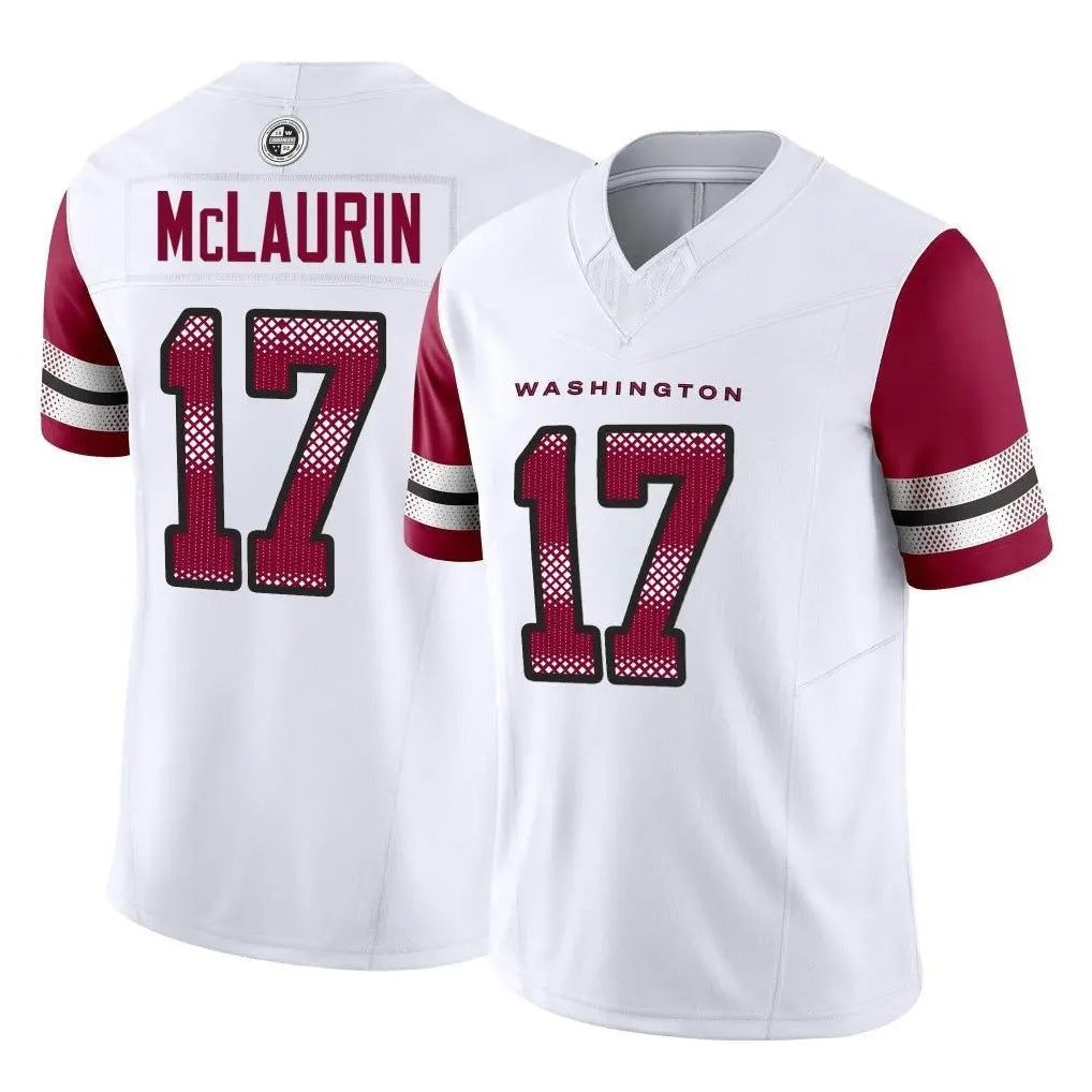Tuec W.Commanders #17 Terry Mclaurin Player White Vapor F.U.S.E. Limited Home Game Stitched Jerseys