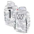 Tuec W.Commanders #1 Rachaad White Player Arctic Camo Limited Salute to Service Pullover Hoodies Game Stitched Jerseys