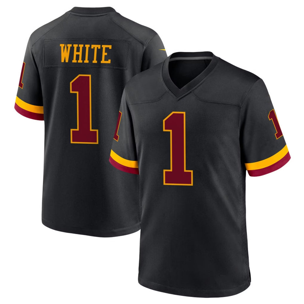 Tuec W.Commanders #1 Rachaad White Player Black Limited Home Game Stitched Jerseys