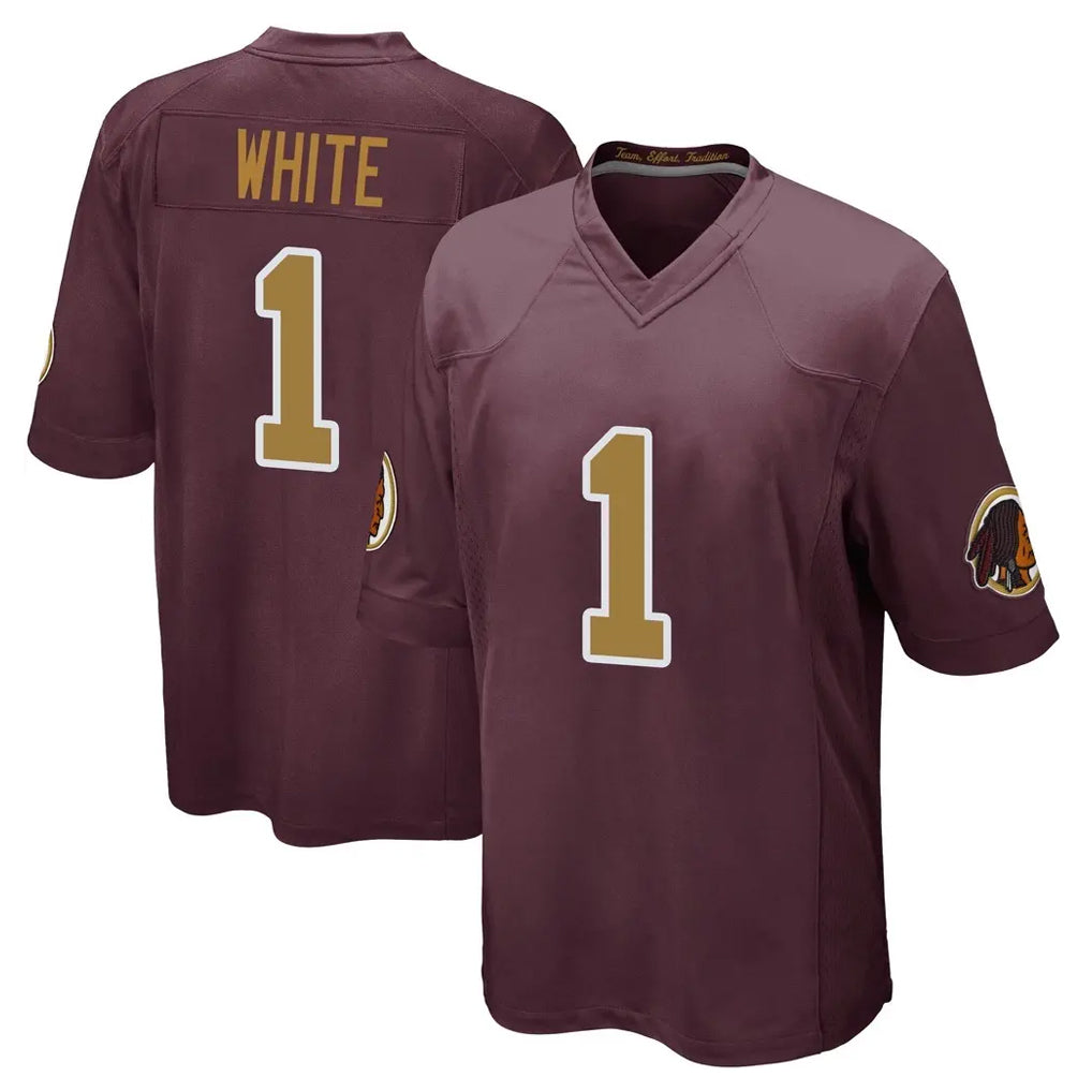 Tuec W.Commanders #1 Rachaad White Player Burgundy Alternate Home Game Stitched Jerseys