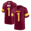 Tuec W.Commanders #1 Rachaad White Player Burgundy Home Game Stitched Jerseys