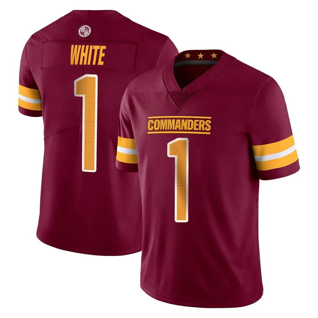 Tuec W.Commanders #1 Rachaad White Player Burgundy Limited Vapor Home Game Stitched Jerseys