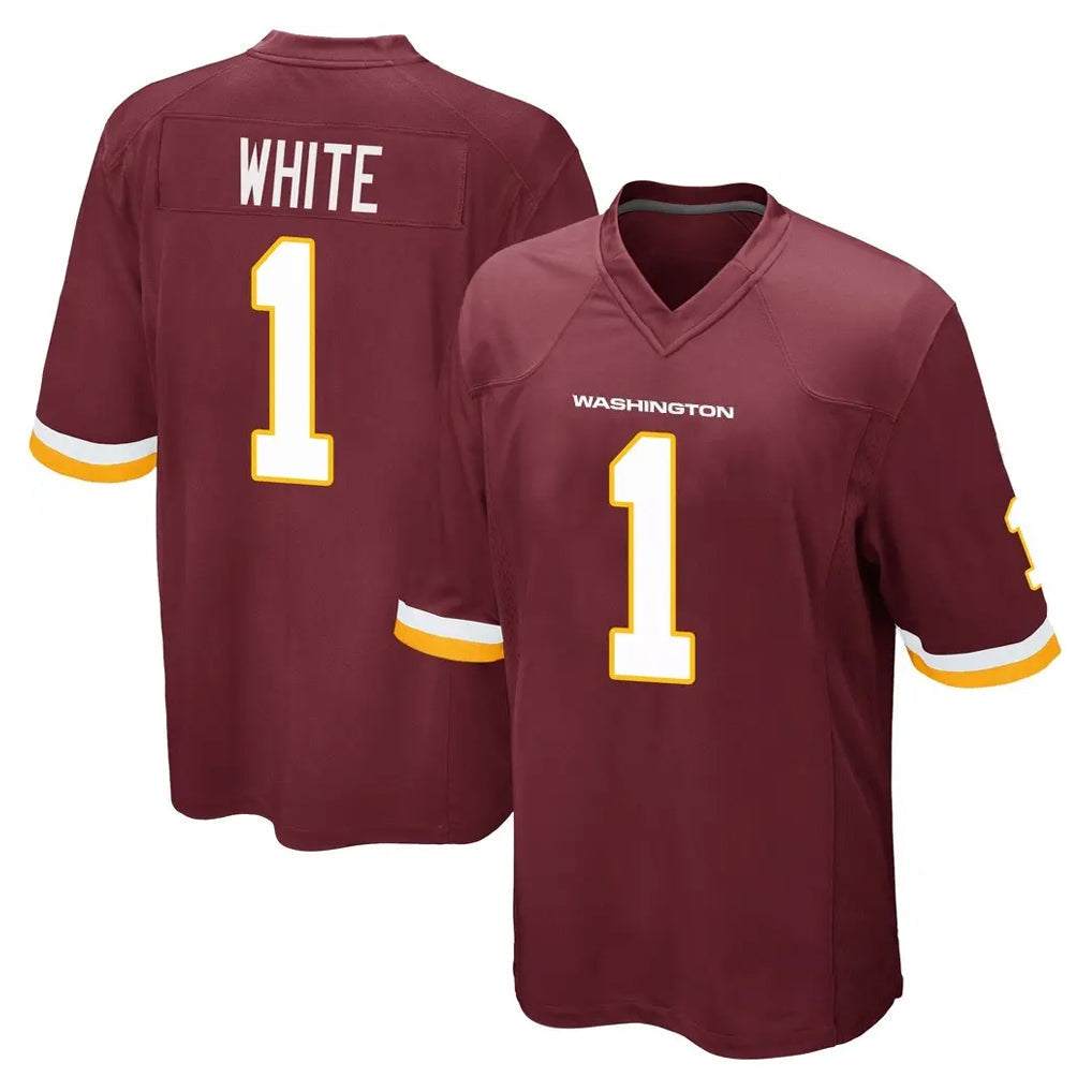 Tuec W.Commanders #1 Rachaad White Player Burgundy Team Color Home Game Stitched Jerseys