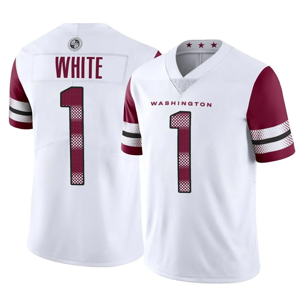 Tuec W.Commanders #1 Rachaad White Player White Limited Vapor Home Game Stitched Jerseys