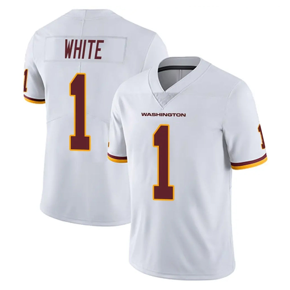 Tuec W.Commanders #1 Rachaad White Player White Limited Vapor Untouchable Home Game Stitched Jerseys