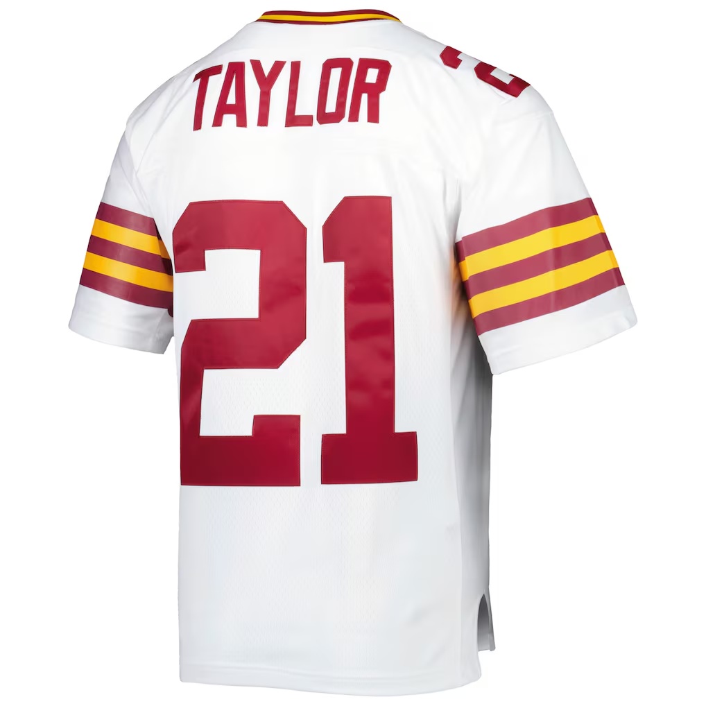 Tuec W.Commanders #21 Sean Taylor Mitchell & Ness White Legacy Replica Jersey Stitched Puhic Game Jerseys