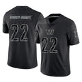 Tuec W.Commanders #22 Jacory Croskey-Merritt Player Black Limited Reflective Home Game Stitched Jerseys