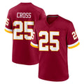 Tuec W.Commanders #25 Nick Cross Player Burgundy Game Home Stitched Jerseys