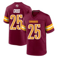 Tuec W.Commanders #25 Nick Cross Player Burgundy Home Game Stitched Jerseys