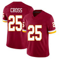 Tuec W.Commanders #25 Nick Cross Player Burgundy Limited Team Vapor F.U.S.E. Home Game Stitched Jerseys