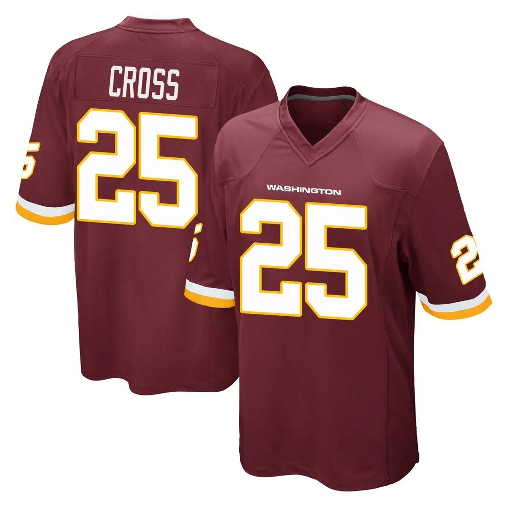 Tuec W.Commanders #25 Nick Cross Player Burgundy Team Color Home Game Stitched Jerseys