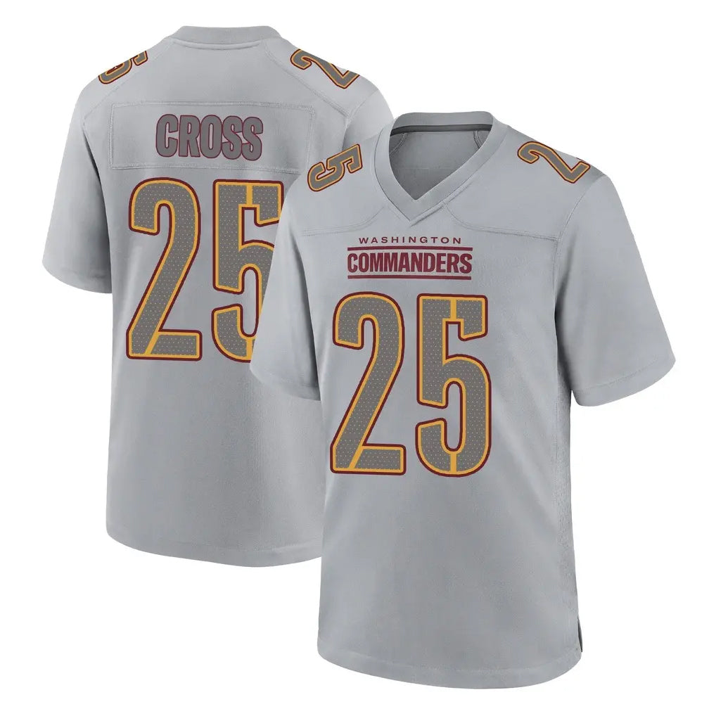 Tuec W.Commanders #25 Nick Cross Player Gray Atmosphere Fashion Home Game Stitched Jerseys