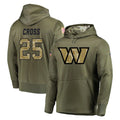 Tuec W.Commanders #25 Nick Cross Player Olive Salute to Service Pullover Hoodie Limited Home Game Stitched Jerseys