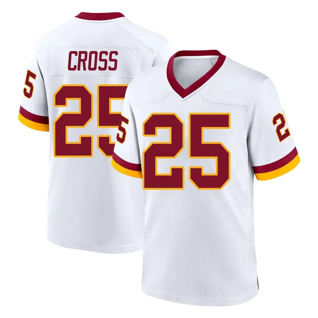 Tuec W.Commanders #25 Nick Cross Player White Home Game Stitched Jerseys