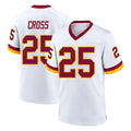 Tuec W.Commanders #25 Nick Cross Player White Home Game Stitched Jerseys