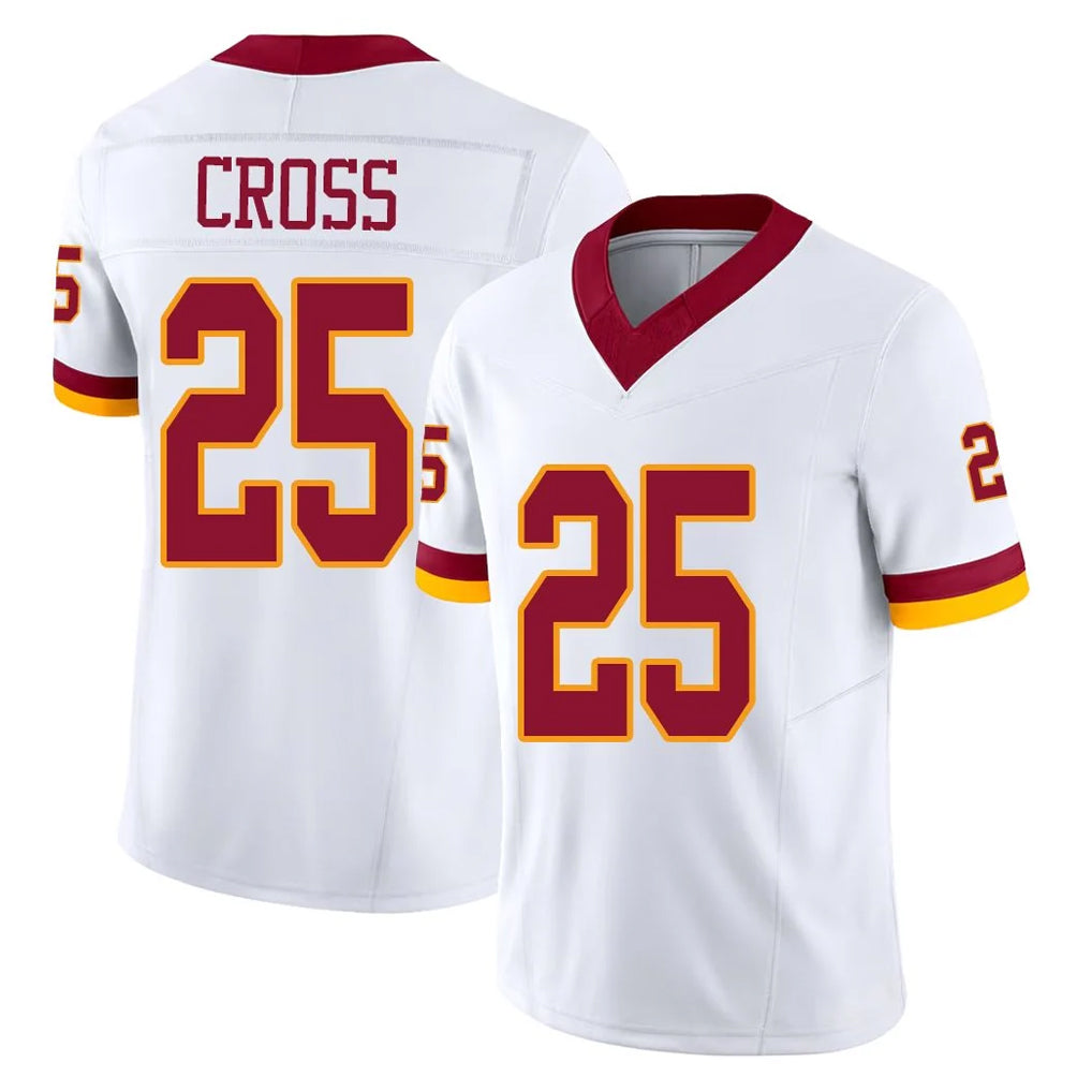 Tuec W.Commanders #25 Nick Cross Player White Limited Vapor F.U.S.E. Home Game Stitched Jerseys