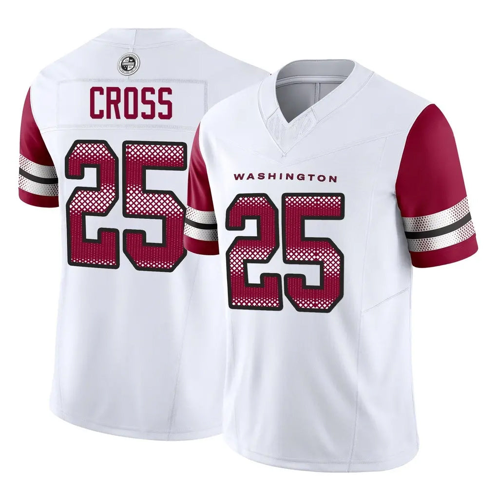 Tuec W.Commanders #25 Nick Cross Player White Vapor F.U.S.E. Limited Home Game Stitched Jerseys