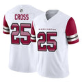 Tuec W.Commanders #25 Nick Cross Player White Vapor F.U.S.E. Limited Home Game Stitched Jerseys