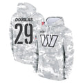 Tuec W.Commanders #29 Rasul Douglas Player Arctic Camo Limited Salute to Service Pullover Hoodies Game Stitched Jerseys