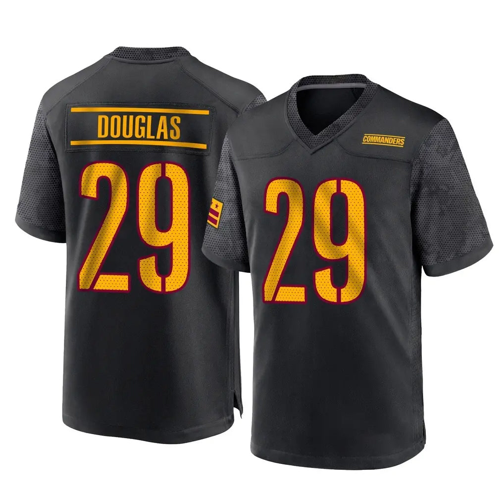 Tuec W.Commanders #29 Rasul Douglas Player Black Home Game Stitched Jerseys