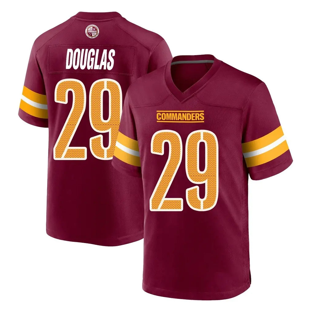 Tuec W.Commanders #29 Rasul Douglas Player Burgundy Home Game Stitched Jerseys