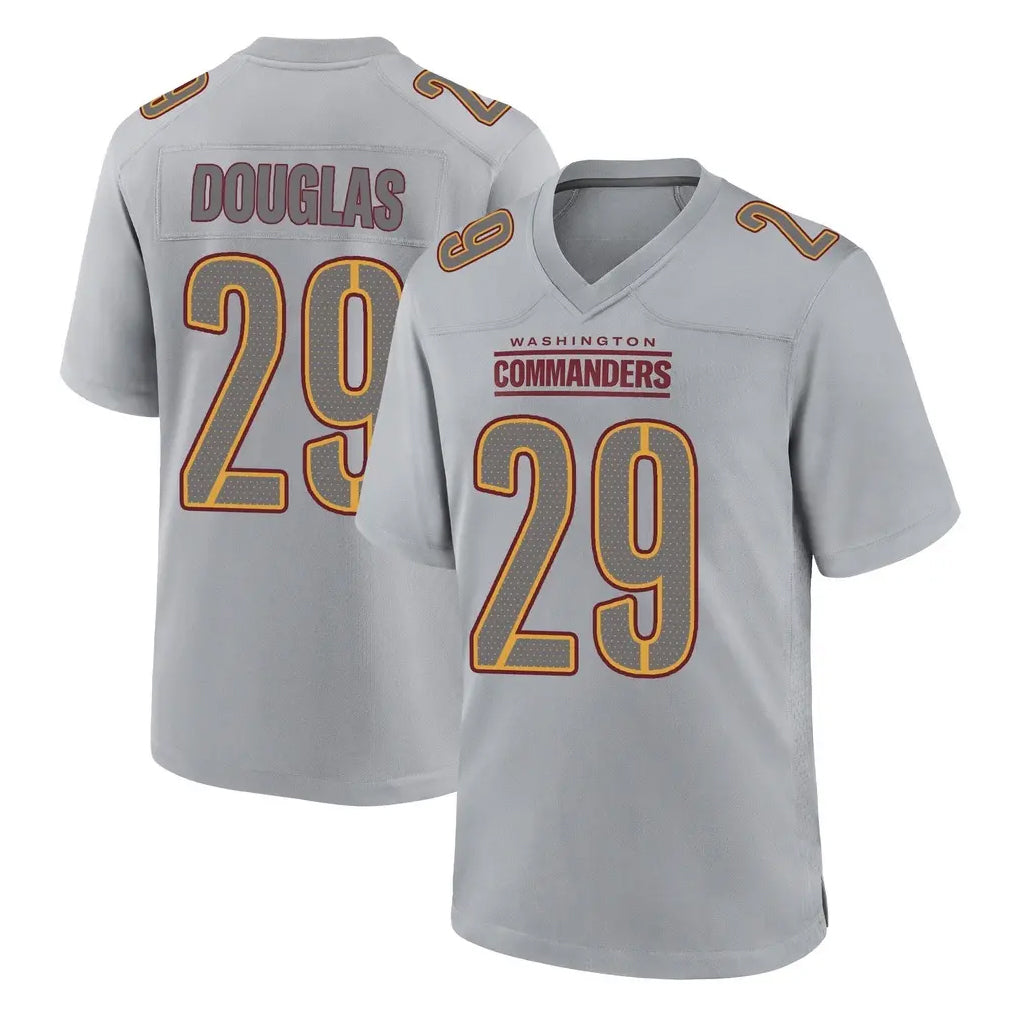 Tuec W.Commanders #29 Rasul Douglas Player Gray Atmosphere Fashion Home Game Stitched Jerseys