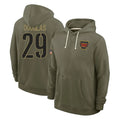 Tuec W.Commanders #29 Rasul Douglas Player Olive Salute to Service Pullover Hoodies Limited Home Stitched Jerseys