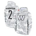 Tuec W.Commanders #2 Amik Robertson Player Arctic Camo Limited Salute to Service Pullover Hoodies Game Stitched Jerseys