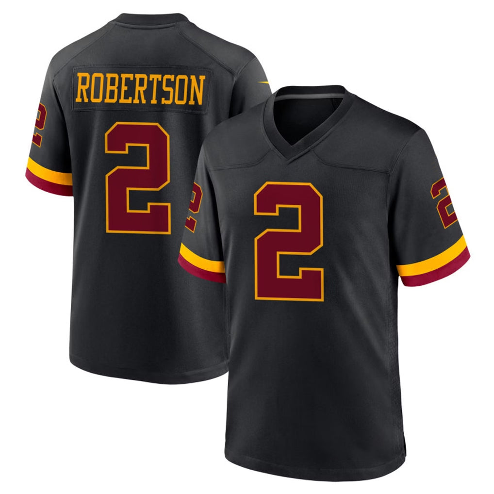 Tuec W.Commanders #2 Amik Robertson Player Black Limited Home Game Stitched Jerseys