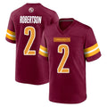 Tuec W.Commanders #2 Amik Robertson Player Burgundy Home Game Stitched Jerseys