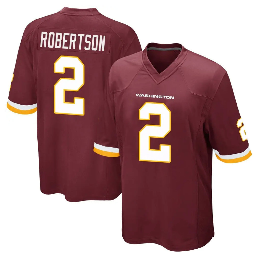 Tuec W.Commanders #2 Amik Robertson Player Burgundy Team Color Home Game Stitched Jerseys
