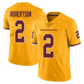 Tuec W.Commanders #2 Amik Robertson Player Gold Limited Color Rush Home Game Stitched Jerseys