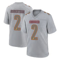Tuec W.Commanders #2 Amik Robertson Player Gray Atmosphere Fashion Home Game Stitched Jerseys