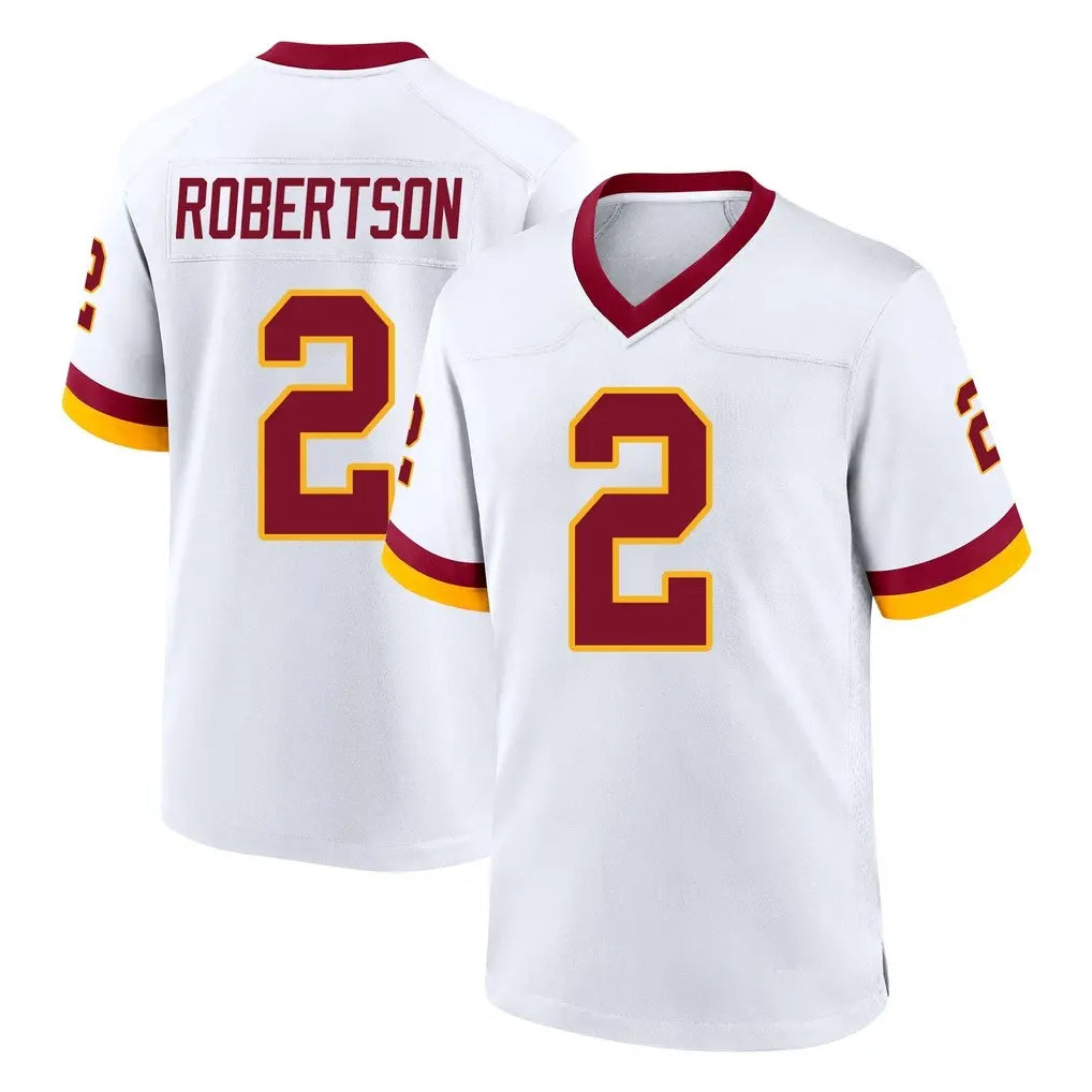Tuec W.Commanders #2 Amik Robertson Player White Home Game Stitched Jerseys