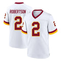 Tuec W.Commanders #2 Amik Robertson Player White Home Game Stitched Jerseys