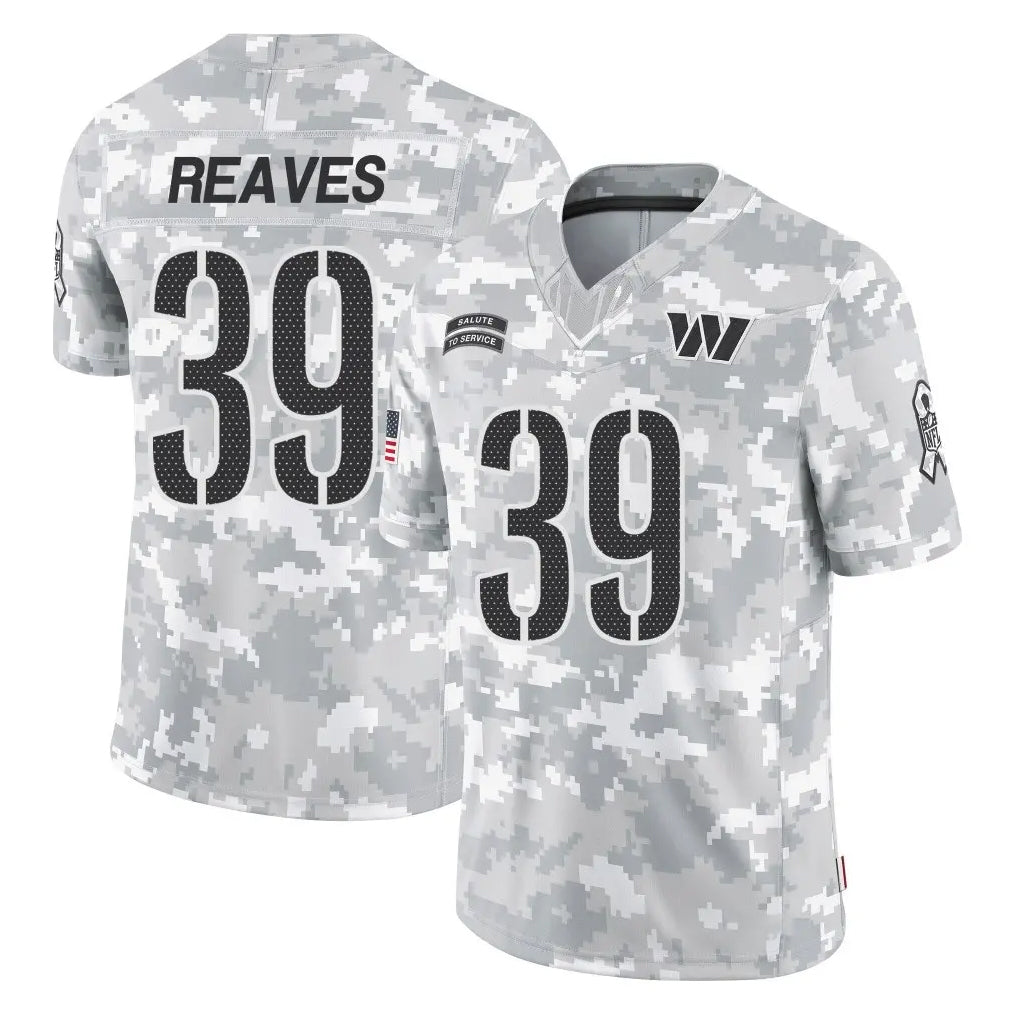 Tuec W.Commanders #39 Jeremy Reaves Player Arctic Camo Limited Salute To Service Home Game Stitched Jerseys