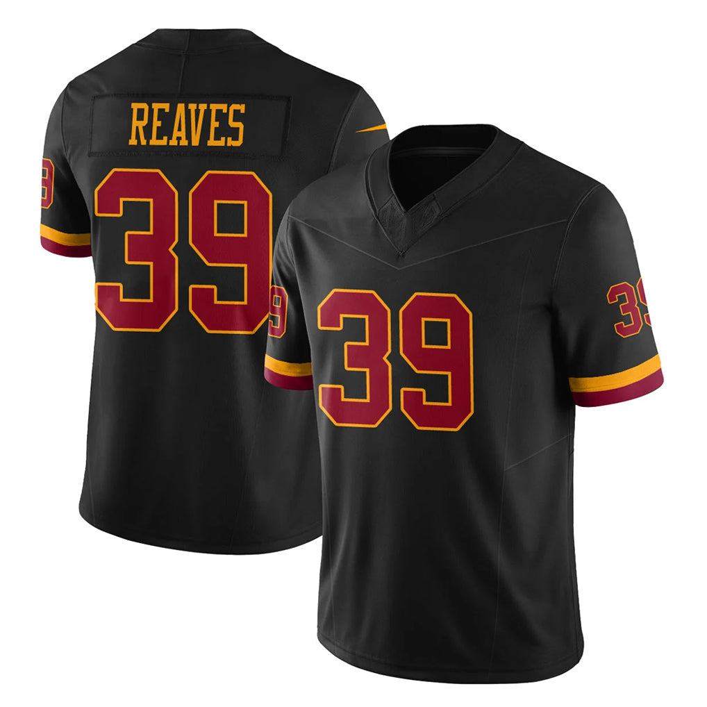 Tuec W.Commanders #39 Jeremy Reaves Player Black Limited Vapor Home Game Stitched Jerseys